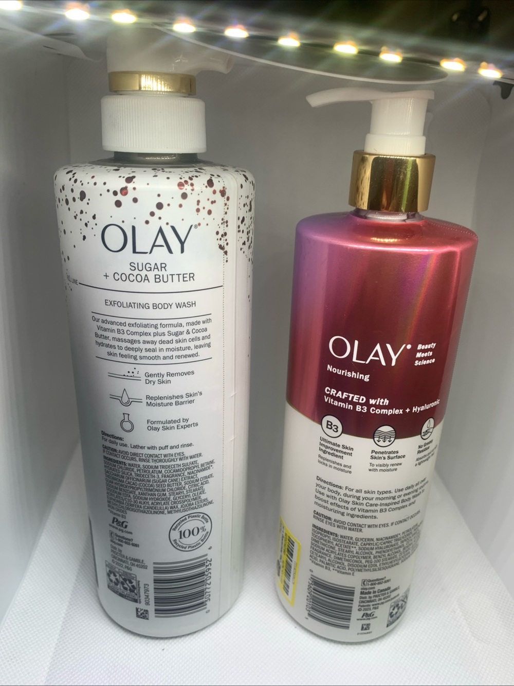Olay Hyaluronic Nourishing Body Lotion and Sugar and Cocoa Butter Exfoliating BW - Picture 2 of 3